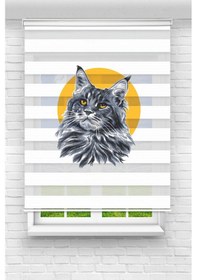 Resim Perdecizade Enxboy Kedi Dijital Baskılı Zebra Perde-cocuk Odası-stor Perde Tyc8b666830704df075f7ff00 Renkli 