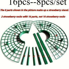 Resim 16 adet/2 Set, 8 adet/Set, Yüksek Kaliteli Çilek Dikim Saksısı - Hızlı Kurulum, Küf Dirençli Tasarım - Meyveler ve Küçük Yapraklı Sebzeler için Çok Yönlü Bitki Destek 