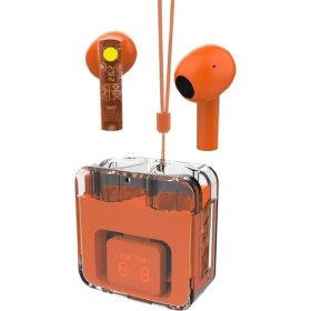 Resim Karler Bass F08 Dijital Şarj Göstergeli Şeffaf Tasarımlı Tws Bluetooth Kulaklık 