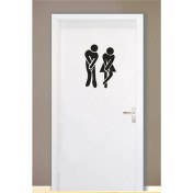Resim Ne Verelim Size Dekoratif Tuvalet Banyo Sticker Duvar Etiket Kapı Sticker 18CMX12CM 
