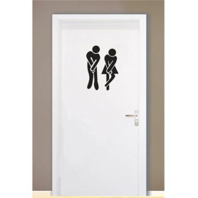 Resim Ne Verelim Size Dekoratif Tuvalet Banyo Sticker Duvar Etiket Kapı Sticker 18CMX12CM 