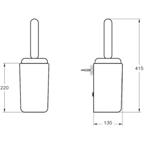 Resim VitrA Liquid A44566 Tuvalet Fırçalığı, Krom 