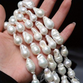 Resim Doğal Tatlısu İncileri Barok Büyük Boncuklu İpli - DIY Takı Yapım Malzemeleri, Akşam Yemekleri, Düğünler vb. için Aksesuarlar 