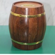 Resim Pirinç Ahşap Fıçı Kumbara 1996 