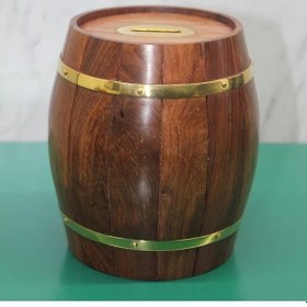 Resim Pirinç Ahşap Fıçı Kumbara 1996 