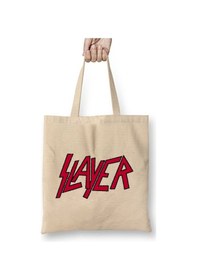 Resim Toyaso Slayer Logo Beyaz Bez Çanta Uzun Saplı Alışveriş Çantası Plaj Çantası Beyaz 