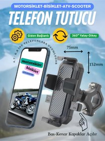 Resim nextbuy Motorsiklet Ve Atv Motor Telefon Tutucu Gidon Bağlantılı Bisiklet Tutucu Telefon 
