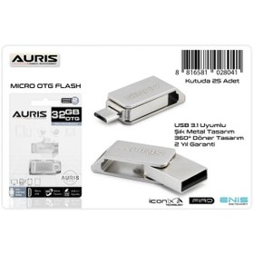 Resim Auris 32gb Usb 3.0 Otg Micro Flash Bellek 