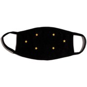 Resim StüdyoÜmitTişört Sarı Yıldız Uzay %100 Pamuklu Siyah Penye Kumaş Yıkanabilir Maske B095-069sa 
