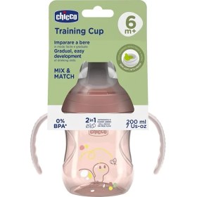 Resim Chicco Yarı Yumuşak Uçlu Alıştırma Bardağı 6+ Ay 200 ml Kız 