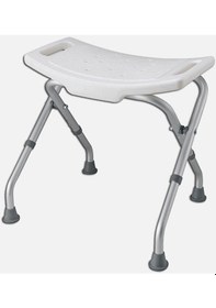 Resim Katllanabilir Paslanmaz Banyo Taburesi Max 110 Kg Beyaz 