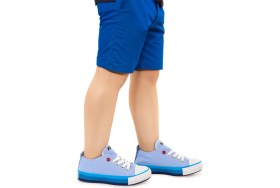 Resim Kiko Kids Tinna Bağcıklı Erkek Çocuk Keten Ayakkabı Mavi 