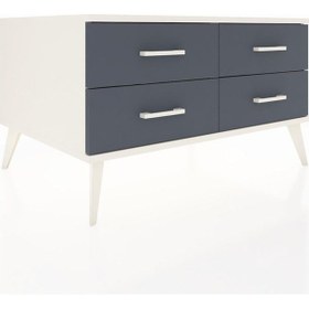Resim Kronos Şifonyer 4 Raflı 88x59x48 Aytaşı-aytaşı/antrasit Aytaşı/antrasit 