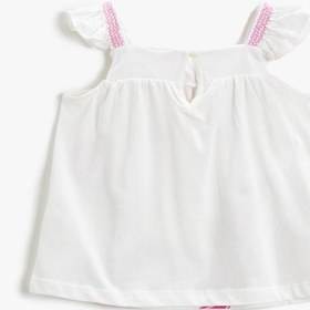Resim Kız Bebek Hayvan Baskılı Atlet Pamuklu 