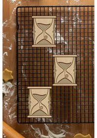 Resim Kum Saati Kurabiye Kalıbı, Hamur Şekillendirici, Bisküvi Kalıbı, Kolay Kesim Ucu Beyaz 