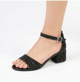 Resim Pico Kids Arz Simli 4 Cm Kız Çocuk Topuklu Sandalet Abiye Ayakkabı Altın 