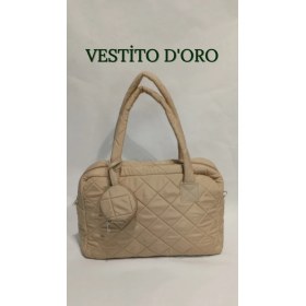 Resim Vestito Doro Vestito D’oro Bej Kapitone Çanta 