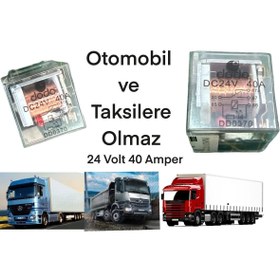 Resim gcstore 24 Volt 40 Amper 5 Uçlu Mini Role Sis Ve Korna Rolesi Su Geçirmez Işıklı Şefaf 