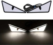 Resim Trendooze Turcoshop11 2 Adet Beyaz Şeytan Kartal Göz Led Işık 12v Montaj Dekorasyon Işığı 