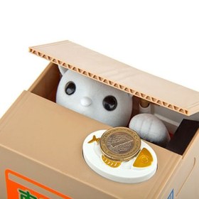 Resim Para Çalan Hırsız Kedi Kumbara 