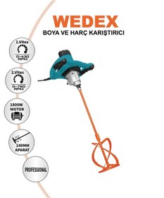 Resim WEDEX Boya ve Harç Karıştırıcı 1800W Çift vites Devir Ayarlı 
