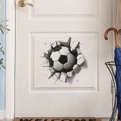 Resim 1 Adet, Futbol Duvar Stickerı, Çıkarılabilir Su Geçirmez PVC Dekorasyon için Duvarlar, Kapılar ve Pencereler, 28.96cm*28.96cm 