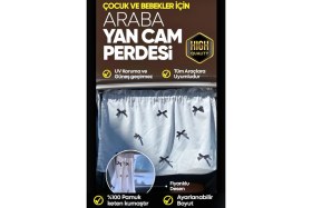 Resim Cherila Bebekler Için 4 Mevsim Güneşlik ve Koruyucu Tüm Araçlara Uygun Araba Perdesi (2 Adet) 