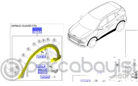 Resim Kia Sportage Ön Çamurluk Bakalit Sağ Orjinal | 87712R2110 