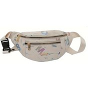 Resim Willowhaven Beyaz Geometrik Desenli Aerocandy Bel Çantası - Hafif Ayarlanabilir Kayış Çok Cepli Beyaz 