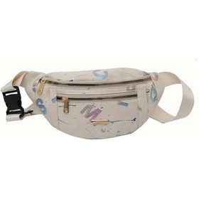 Resim Willowhaven Beyaz Geometrik Desenli Aerocandy Bel Çantası - Hafif Ayarlanabilir Kayış Çok Cepli Beyaz 