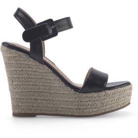 Resim Nine West BENOIT 3FX Siyah Kadın Dolgu Topuk Sandalet 