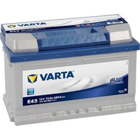 Resim Varta E43 12v 72 Ah 680a Blue Dynamic (FORD-OPEL ALÇAK TİP)( Üretim Yılı: 2022 ) 