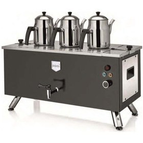 Resim Çift Cidar 3 Demlikli Elektrikli - Gri 