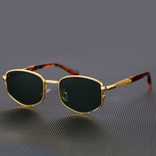 Resim RCXKOOM Retro Kare Metal Çerçeve Gözlükleri - Çinko Alaşımlı, Siyah Lensler Altın Detaylarla, Vintage Tarz, Dayanıklı, Her Gün Gözlükleri | Vintage Aksesuar | Dayanıklı Gözlükler 