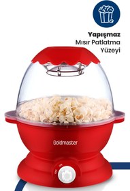 Resim GoldMaster Hotcorn In-6401 Mısır Patlatma Mak.--3 Litre Geniş Hazneli Yağlı Yağsız Mısır Patlatma Po 