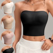 Resim 4 Adet Kadın Askısız Bandeau Sütyen - Çıkarılabilir Pedli, Omuz Açık Desteği ile Randevular ve Partiler İçin, Tüm Mevsimlerde Rahatlık (Bej/Allık/Sarımsı/Koyu Renk), Şık Tasarım, Esnek Kesim, Günlük Kullanım, Zarif İç Giyim, Hafif Yapı, Kablosuz Sütyen, Moda Temel Parçaları 