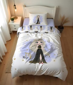 Resim Evmila Prenses Kız Desenli Nevresim Takımı - 160x220cm Nevresim +50x70cm Yastık Kılıfı+100x200cm Çarşaf 