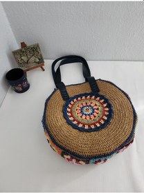 Resim Fikriharika Design Bohem, Motifli, Hasır, Kadın Omuz Çantası Çok Renkli 