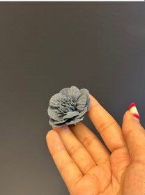 Resim Mavi Gül Kadın Broş 4 CM Renkli 