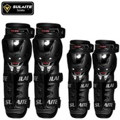 Resim Motosiklet Sürme Diz Pedleri Spor Koruması Nefes Alabilen Bacak Pedleri Dirsek Dirsekleri Siyah 