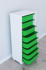 Resim Remaks 8 Sepetli Oyuncak Dolabı Çok Amaçlı Dolap - Yeşil 