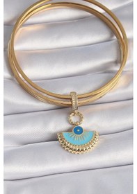 Resim Pirinç Gold Renk Nazar Boncuklu Ajda Charm - Tj-bc1010 Çok Renkli 