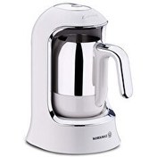 Resim Korkmaz A860-12 Kahvekolik 4 Fincan Kapasiteli Vanilya Beyaz Türk Kahve Makinesi 