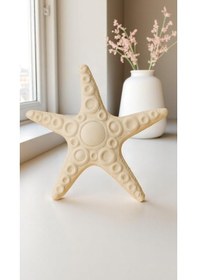 Resim Deniz Yıldızı Dekoratif Obje El Yapımı Figür 13 X 13 Cm - Beyaz 