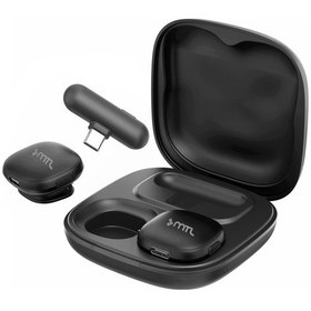 Resim Type-c Mini Kablosuz Bluetooth 2 Kişilik Yaka Mikrofonu Yapay Zeka Destekli Uzun Pil Ömrü Mt936 