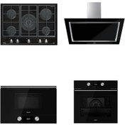Resim TEKA Siyah Urban Ankastre Set (4' Lü Set) 