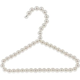 Resim Suntek Beyaz İnci Boncuklu Elbise Askısı Portmanto Evcil 