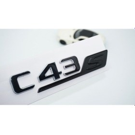 Resim C 43s Bagaj Gri Siyah Abs Yazı Logo Benz İle Uyumlu 