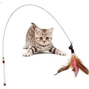 Resim Eft Pet Peluş Demir Kedi Oyun Oltası 90 Cm 