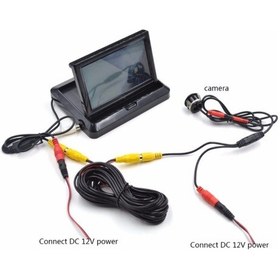 Resim Katlanır 4,3" Lcd Ekran Ve Geri Vites Park Kamerası 